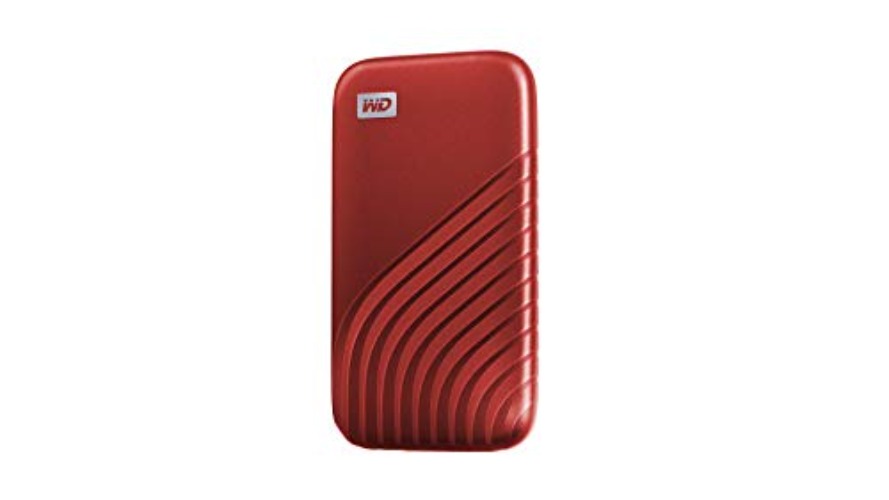 Western Digital 2TB My Passport SSD Portable External Solid State Drive, Red, Sturdy and Blazing Fast, Password Protection with Hardware Encryption - WDBAGF0020BRD-WESN - 2TB - Red