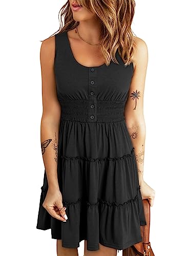 Ruffled Black Sundress