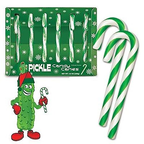 DILL PICKLE Flavor Candy Canes CANE Box of 6