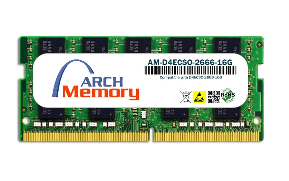Arch Memory AM-D4ECSO-2666-16G 16 GB DDR4-2666 PC4-21300 260-Pin ECC So-dimm RAM for Synology NAS Systems
