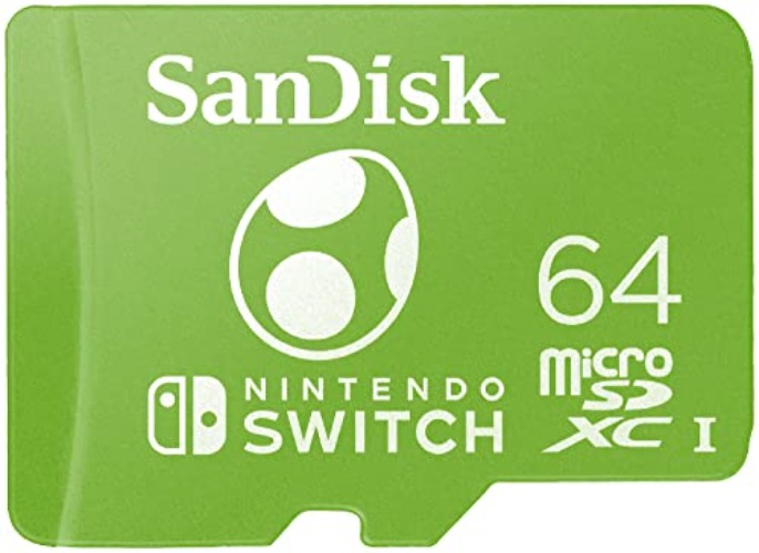 SanDisk 64GB microSDXC Card Licensed for Nintendo Switch, Yoshi Edition - SDSQXAO-064G-GN6ZN - Yoshi - 64GB