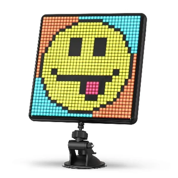 Divoom Pixoo-max Multi-Purposes Digital Photo Frame Bluetooth, 32 X 32 Programmable Pixel Art Led Display, Gaming Accessories, Neon Light for Room Decoration, Window Sign (Black)