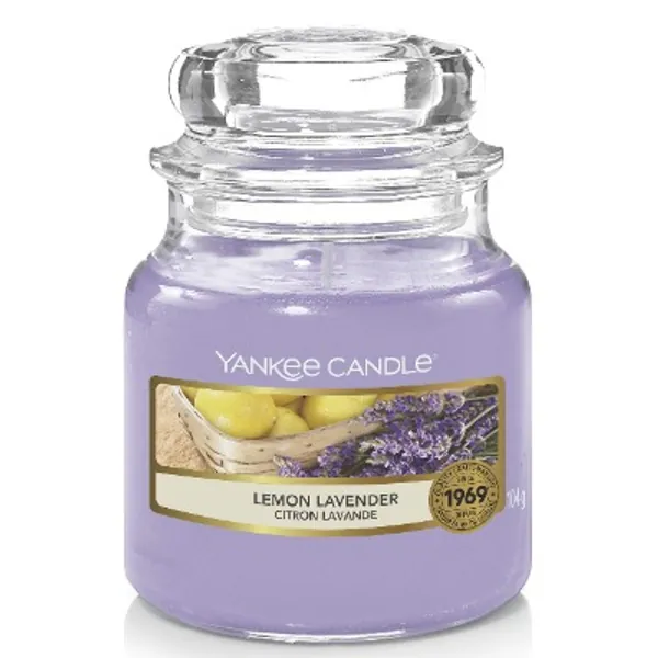 Yankee Candle Scented Candle | Lemon Lavender Small Jar Candle | Burn Time: Up to 30 Hours