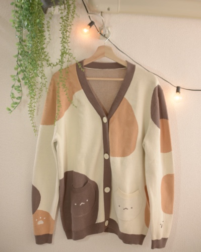 Calico cardigan - L