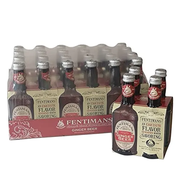 Fentimans Sparkling Ginger Beer - Ginger Beer Non Alcoholic, Ginger Ale with Natural Ginger Root, Craft Soda, No Artificial Flavors or Preservatives, Botanically Brewed - 275 ml Bottles (Pack of 6)
