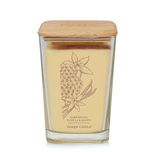 Yankee Candle Comforting Vanilla & Honey Well Living Collection Large Square Candle, 19.5 oz. - Comforting Vanilla & Honey - Large Square Candle