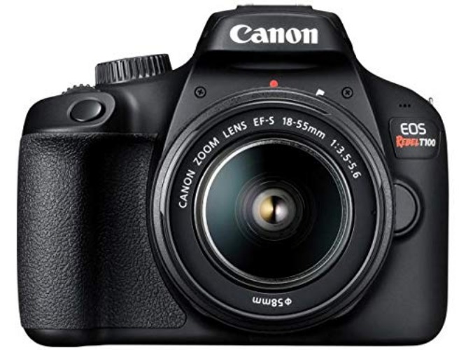 Canon EOS Rebel T100 DSLR Camera w/EF-S 18-55mm f/3.5-5.6 DC Lens (International Model) - 