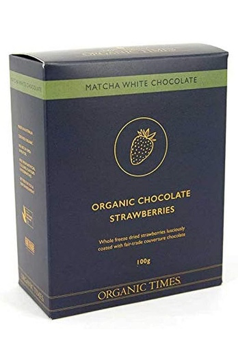 Organic Times Matcha White Chocolate Strawberries, 100 g : Amazon.com.au: Pantry Food & Drinks