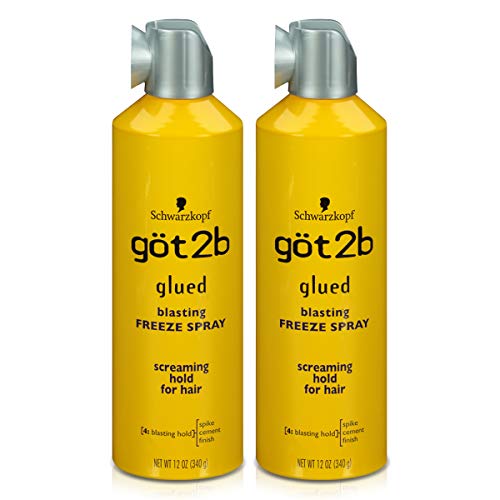 Got2b Glued Blasting Freeze Hairspray, 12 oz, Pack of 2 - 24 Fl Oz (Pack of 1) - Freeze Hairspray - Hairspray