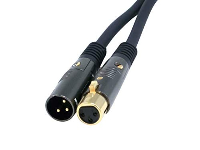 Monoprice XLR Male to XLR Female Cable - for Microphone, Gold Plated, 16AWG, 10 Feet, Black - Premier Series - 10ft - Premier Series - Cable