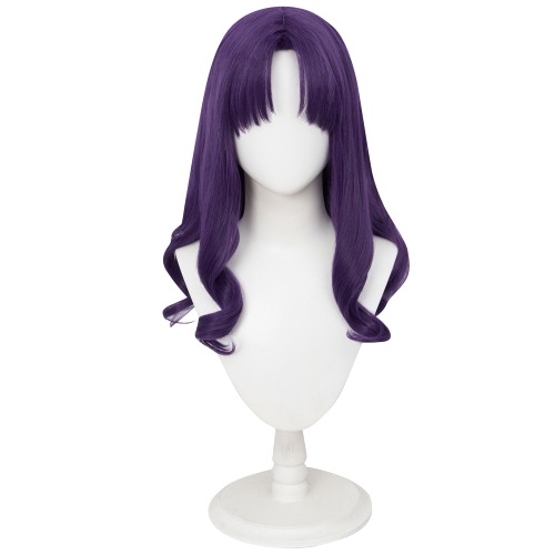 【Ready For Ship】DokiDoki Anime Cosplay Wig Long Curly Purple Wig / Hat | Katsuragi Misato Wig Only