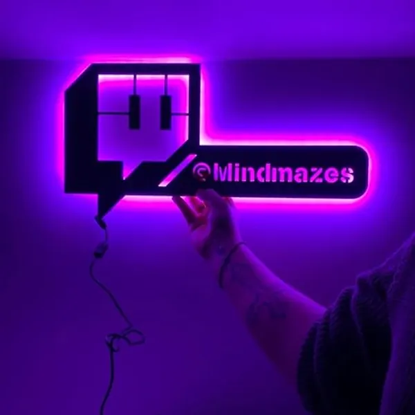 soulglass Benutzerdefinierte Twitch Benutzername Neon Zeichen Gamer Tag LED Neon Zeichen Personalisiertes Geschenk Für Gamer Twitch Zeichen Game Room Decor Gaming Wand Decor Licht - Zucken