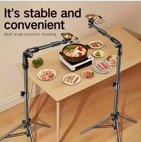 adjustable 179.83cm   tripod stand with telescopic arm for phone, ideal for live streaming, recording, cooking, painting & food photography -   gift, food photography equipment | modern aesthetic | adjustable height stand, food photography equipment - electronics - Temu Norway