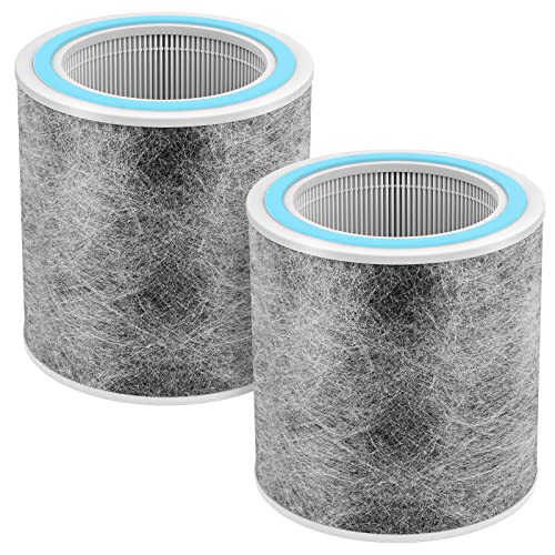 2 Pack HP102 Replacement Filter, Compatible with Shark HP102 & Shark HC452, True HEPA for 99.97% of Particles, Compare Part #HE1FKPET, HE1FKBAS - 2 Pack