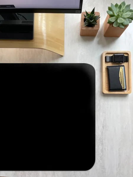 Vegan Leather DeskPad by EFFYDESK - Coal Black