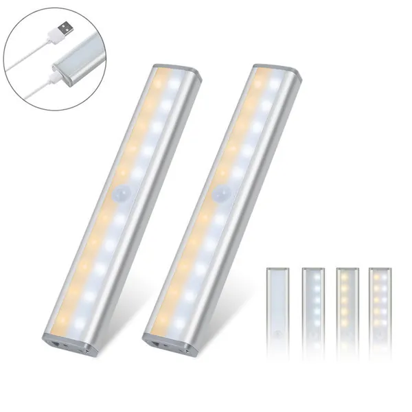 Let There Be Light 20 Motion LED Lights Rechargeable Battery by VistaShops - 2 - Pack
