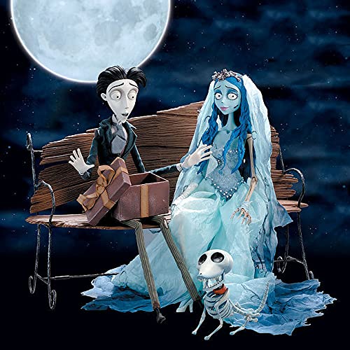 DLDZSW Diamond Painting Kits for Adults, DIY 5D Round Full Drill Art Perfect for Relaxation and Home Wall Decor(Corpse Bride, 12x16inch)
