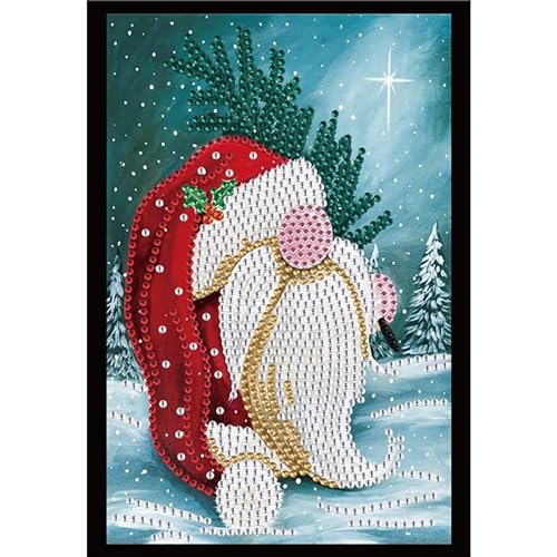 5D Diamond Painting Notebook Blank Page Santa Claus DIY Diamond Painting Kits Leather Hardcover Arts and Crafts for Adults Adult Craft Kit Office Sketch Book Set Kids Journal Sketchbook