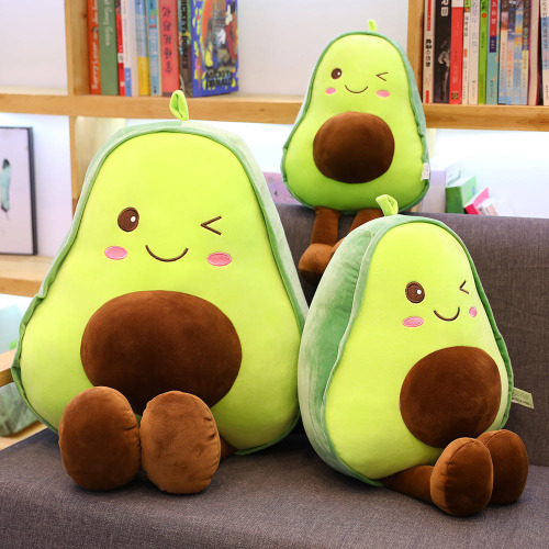 30cm Plush Avocado Cushion Toy - green / 30cm