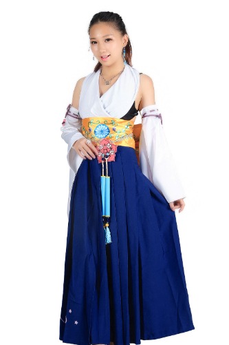 Final Fantasy X Cosplay Costume Spira Summoner Yuna 1st Version Set