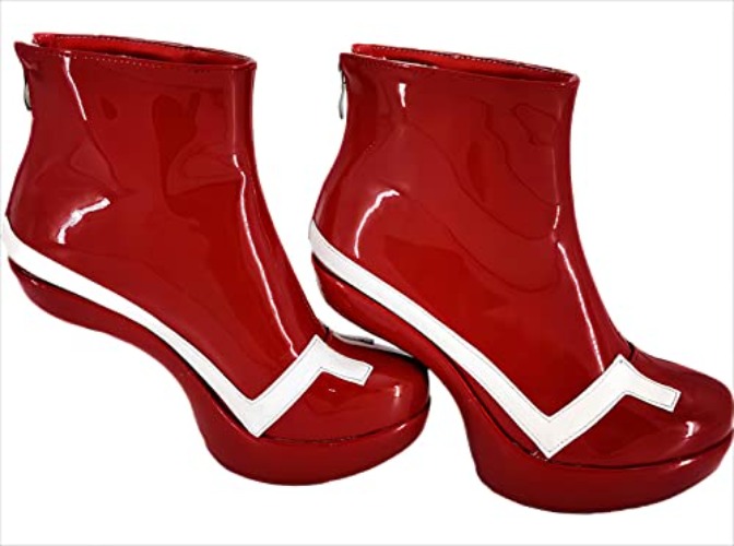 ERIMEI Manga World Cosplay Stiefel Schuhe for Darling In The Franxx Zero two Red - 40 EU - Female