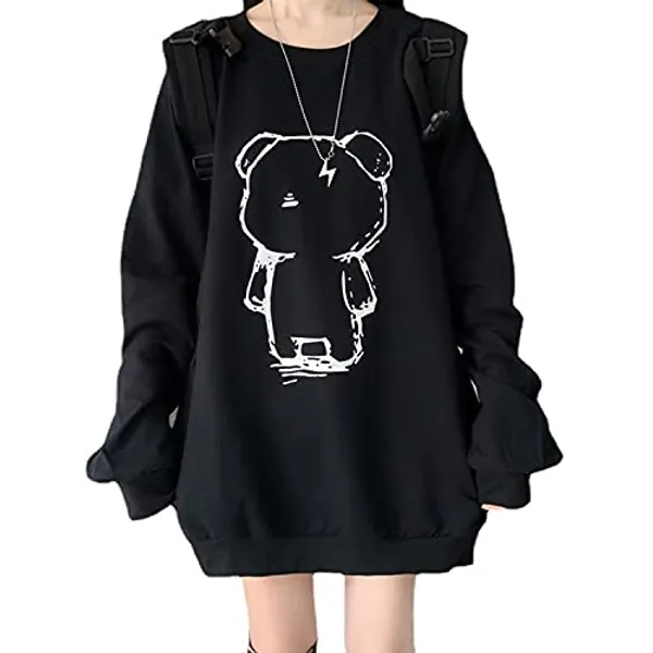 Skateboard Frog Frauen Goth Hoodies Crewneck Sweatshirt Gruselige Puppe Bär Printed Harajuku Fashion Pullover