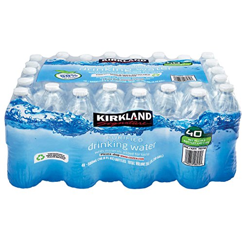 Kirkland Signature Purified Drinking Water, 16.9 Ounce, 40 Count - 16.9 Fl Oz (Pack of 40)