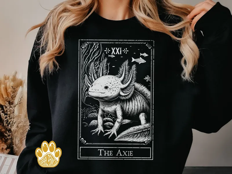 The Axolotl Tarot Shirt for Axolotl Lover, Salamander Lover T-Shirt, Funny Axolotl Tee, Axolotl Sweatshirt, Axolotl Hoodie, Cute Axolotl