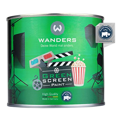 Wanders 500ml Greenscreen Farbe - außergewöhnlich matte Green Screen Farbe ungiftig - professioneller Fotohintergrund - Made in Germany