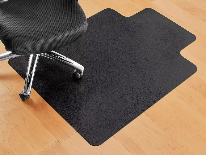 Hard Surface Chair Mat with Lip - 36 x 48", Black