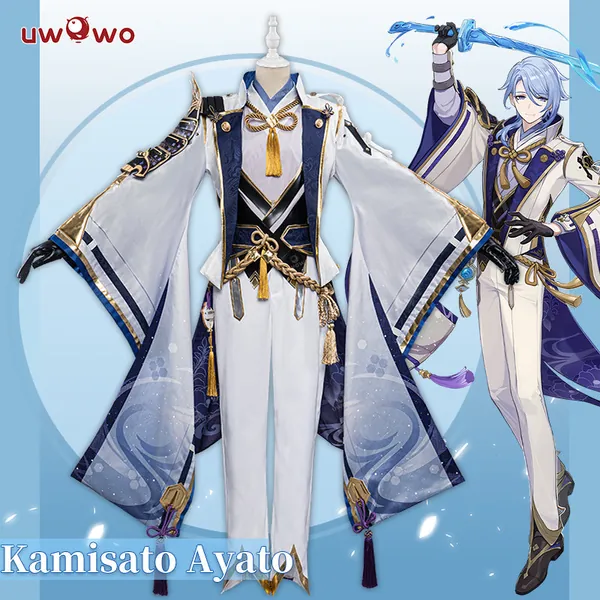【In Stock】Uwowo Genshin Impact Kamisato Ayato Male Cosplay Inazuma Costume | M