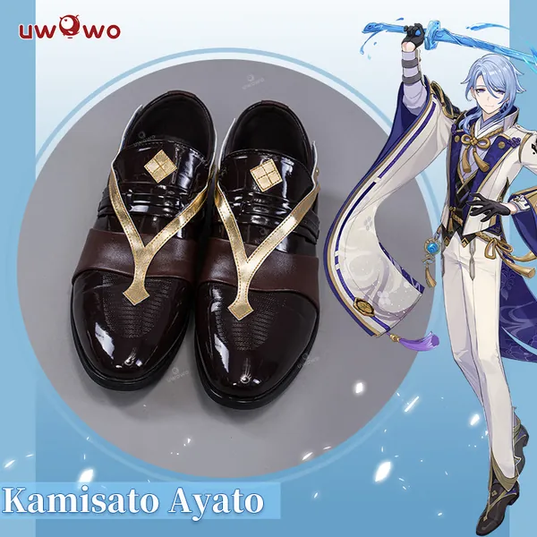 Uwowo Genshin Impact Kamisato Ayato Male Cosplay Costume Shoes | 42