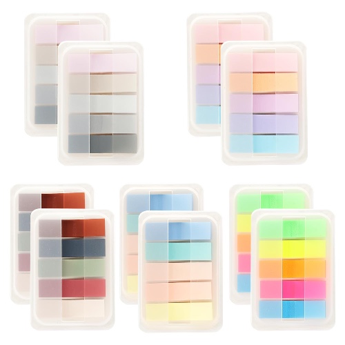 AMZSKU Plakbriefjes, 1000 stuks pop-up markeerstiften, transparant, sticky notes, zelfklevende notities, doorzichtige pijl, index, vlaggen, tabs voor zijmarkering