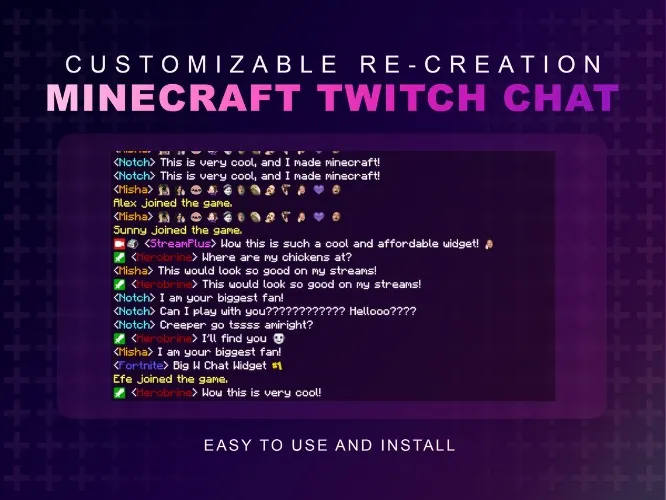 Minecraft Twitch Chat [Overlay]