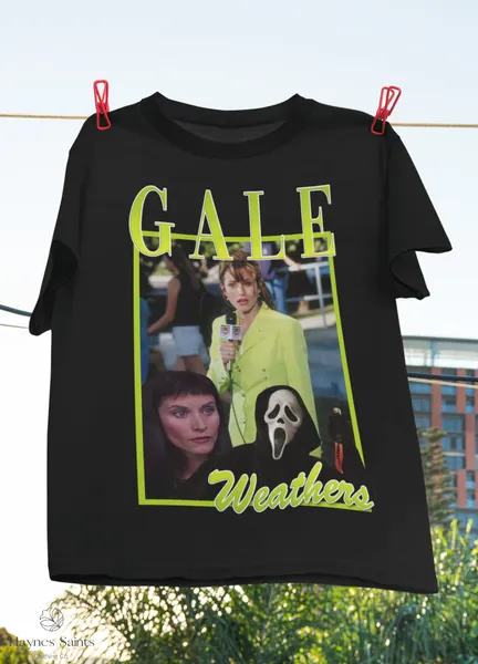 Gale Weathers Scream (Lime Green) Tribute Vintage T-Shirt, American Horror Movies, Scream Movie, Movie Poster, Gale Weathers Fan Shirt