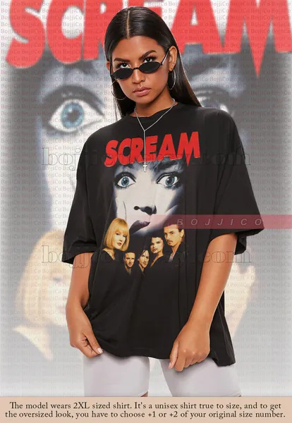 Drew Barrymore SCREAM Shirt, Let's Watch Scary Movie Shirt, Scary Horror Tees, Kill3r Homage Fan T-Shirt Sidney, Stu Matcher Scream Gift