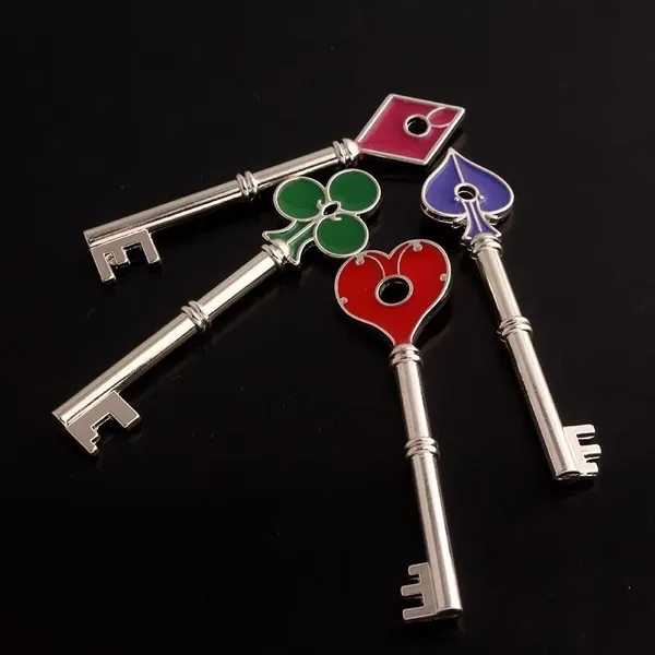 Residents Evils Keychain Set RPD Square Plum Heart Key Police Playing Cards | Biohazard | Umbrella Corporation