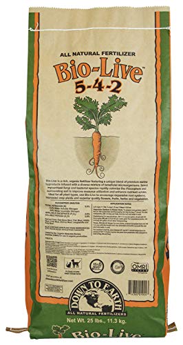 Down To Earth Organic Bio-Live Fertilizer Mix 5-4-2, 25 lb - 25 lb