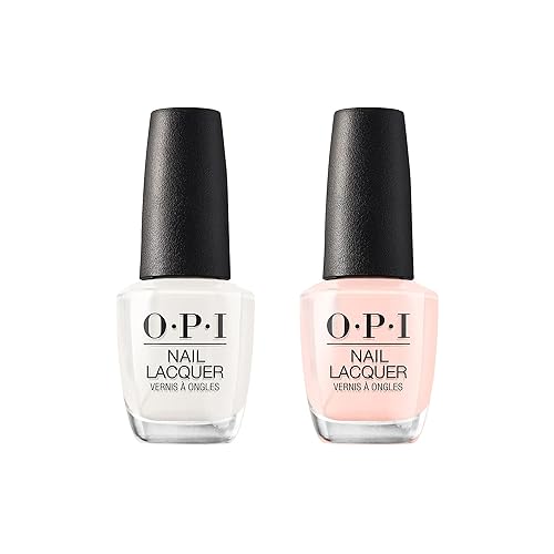 OPI Nail Lacquer, Bubble Bath & Funny Bunny Bundle, Nude Nail Polish, 0.5 fl oz