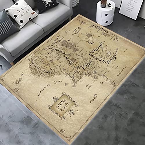 Middle Earth, Middle Earth Rug, Living Room Rug, Fan Map Rug - (70”x110”)=180x280cm