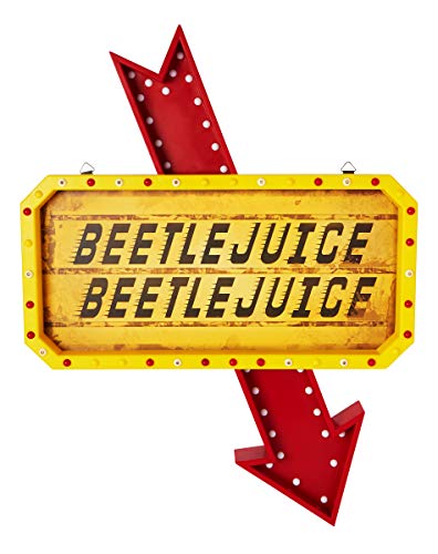 Spirit Halloween Beetlejuice LED Marquee Sign | Officially Licensed | Halloween Decor | Tim Burton | Home Décor | Indoor Decor