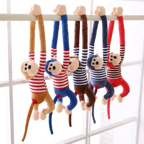 Adorable Kawaii Monkey Plush Toy - Blue / 45cm