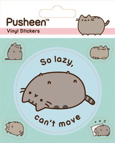 Pusheen Lazy Cat Vinyl Sticker Pack