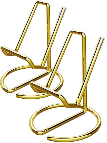 XUNICUTE Cell Phone Stand, 2 Pack Phone Stand for Desk, Office Portable Cute Cell Phone Holder, Compatible with All Mobile Phone, iPhone, iPad, Switch, Tablet 4-6.5'' Desk Accessories (Gold) - 2 Pack - Gold