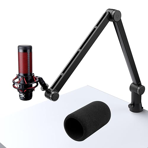 SUNMON HyperX QuadCast Boom Arm - Upgraded Heavy Duty Mic Arm with HyperX QuadCast Pop Filter, 360° Rotatable Microphone Arm for HyperX QuadCast, QuadCast S - HyperX QuadCast Boom Arm