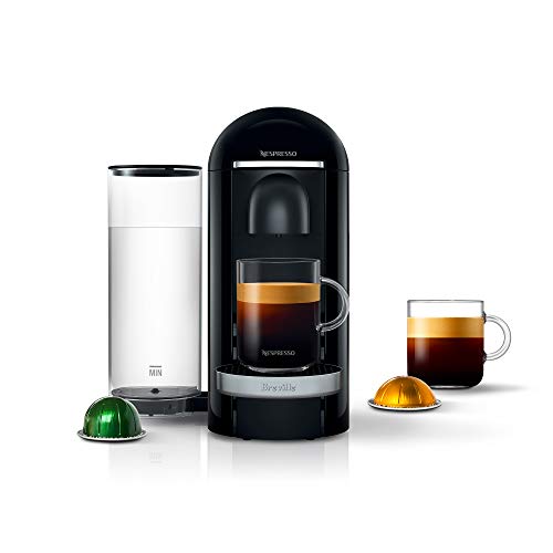 Nespresso VertuoPlus Deluxe Coffee and Espresso Machine by Breville,8 Ounces, Black - Machine - Black