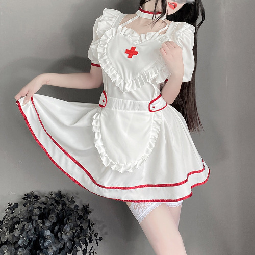 Amorino Irresistible Nurse Costume White - White / L
