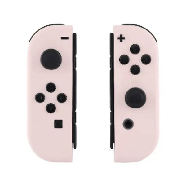 eXtremeRate Soft Touch Grip Cherry Blossoms Pink Joycon Controller Housing with Full Set Buttons, Replacement Case for Nintendo Switch Joy-Con & Switch OLED Joycon – Console Shell NOT Included