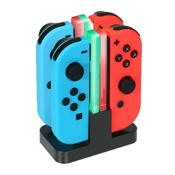 INNVO Joy Con Charger for Nintendo Switch 4 in 1 Charging Dock Charge and Store 4 Controllers at Same time Black