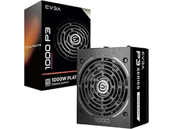 EVGA Supernova 1000 P3, 80 Plus Platinum 1000W, Fully Modular, Eco Mode with FDB Fan, Includes Power ON Self Tester, Compact 180mm Size, Power Supply 220-P3-1000-X1